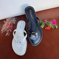 Chinelo Flor Rasteirinha Bico Redondo Dia a Dia Casual Numeração Especial Tamanho Grande 40,41,42,43