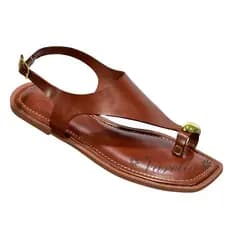 Sandália Feminina Flat De Napa Madrid Rasteirinha Casual Peça Dourada com Ajuste de Elastico no Dedo