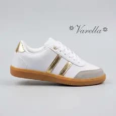 Tenis Branco Feminino Samba Leve e Confortavel Casual Moderno