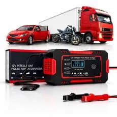 Carregador de bateria 12v automotivo inteligente VERMELHO