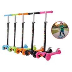 Patinete Scooter Infantil Dobrável 3 Rodas Com Led Reforçado LP-016