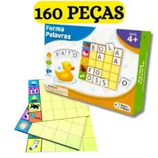Jogo Educativo Forma Palavras 160 Letras Pedagógico Alfabetização