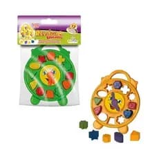 Brinquedo Educativo Relógio Infantil de Encaixar para Crianças/ Bebês Peças Geométricas