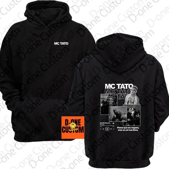 Moletom Blusa de Frio Estampado Mc Tato Funk Explodiu Luz do Luar Love Funk Não me Esqueço Show