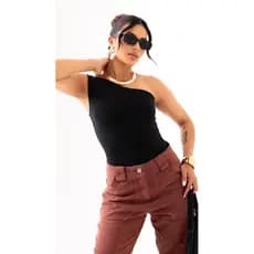 Blusa Feminina Ombro Único FORRO DUPLO primavera/verão