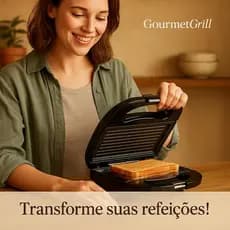 Sanduicheira Grill Elétrica 2 em 1 Antiaderente 750W 127V