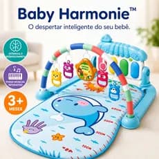 Tapete Atividades Musical Infantil Piano Educativo Azul Desenvolvimento Sensorial Bebes Recreacao