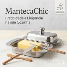 Manteigueira Inox Elegante para Manteiga Fresca e Saborosa