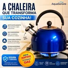 Chaleira Inox Apito 2,5 Litros Design Moderno Elegante