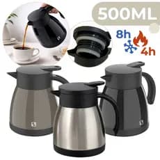 Bule Térmico Garrafa Aço Inox 500ml Café Chá Com Alça Elegance Soprano