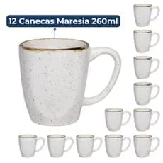 Jogo 12 Canecas Café Chá Ryo Maresia 260ml Oxford Porcelanas