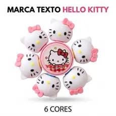 Marca Texto Hello Kitty Plástico Torre 6 Cores Kawaii Sanrio Caneta Fofa Estudo Papelaria Criativa