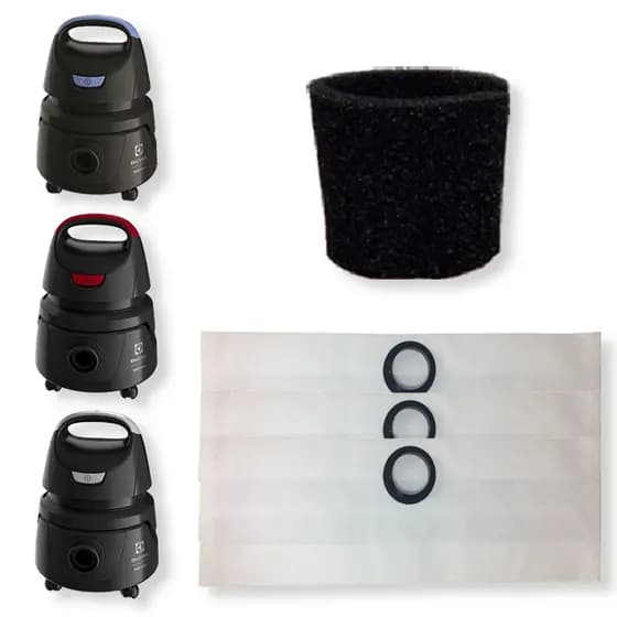 3 Saco Descartável + Filtro Permanente para Aspirador de Pó Electrolux Hidrolux AWD01 AWD02 AWDFS