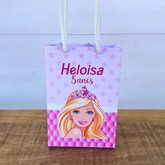 Sacolinha Personalizada Barbbie | Pegue e Monte | Lembrancinhas | Festa infantil | Aniversário