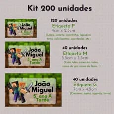 Etiquetas Escolares Minecraft | Volta às Aulas | Material Escolar | Etiqueta para Lápis Caneta Caderno