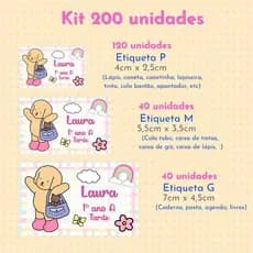 Etiquetas Escolares Bob Guds | Volta às Aulas | Material Escolar | Etiqueta para Lápis Caneta Caderno