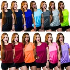 Camiseta Feminina Dry Fit Academia Treino Esportes Parvori