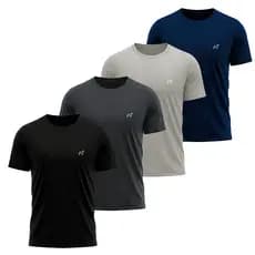 Kit 4 Camisetas Dry Fit Parvori Masculina Academia Treino Corrida