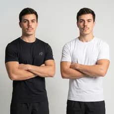 Kit 2 Camisetas Dry Fit Masculina Parvori Esportiva Respirável Secagem Rápida Treino Academia Corrida Caimento Slim