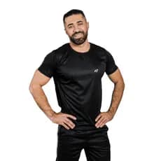 Camiseta Dry Fit Masculina Parvori Preto Esportiva Fitness Academia Corrida CrossFit Treino