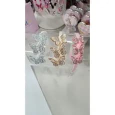 Tiara de Borboletas Brilhantes