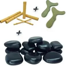 Kit Pedras Vulcânicas + Pantala + Bambu