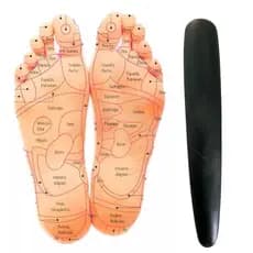 Bastão Reflexologia Podal Massageador Pedra Vulcânica Massagem Pés Mãos