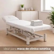 Lençol Sem Elástico para Maca de Clínica Branco Micropercal 400 Fios 2,30x0,80m Resistente