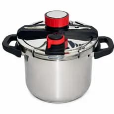 Panela de Pressão Inox Fundo Triplo Indução e Gás Alta Segurança Trava Anti Explosão Premium