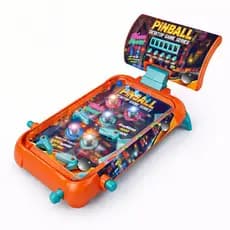 Pinball Infantil Fliperama de Mesa com Luz LED Música Placar Digital Brinquedo Educativo Interativo
