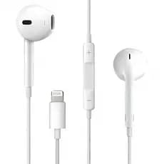 Fone de Ouvido Com Fio Branco Estereo  Microfone Controle de Volume P2  Iphone Tipo C