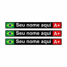 Adesivos Personalizado Nome+tipo Sanguineo Bike Capacete 03