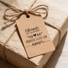 Tag Kraft Feito Com Amor, Agradecimento Para Vendas / 100 Unidades