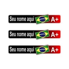 Adesivos Personalizado Nome+tipo Sanguineo Bike Capacete 04