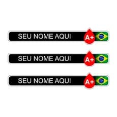 Adesivos Personalizado Nome+tipo Sanguineo Bike Capacete 09