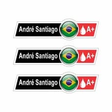 Adesivos Personalizado Nome+tipo Sanguineo Bike Capacete 10