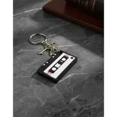 Chaveiro Formato De Fita Cassete Fita K7 / 20 Unidades Preto