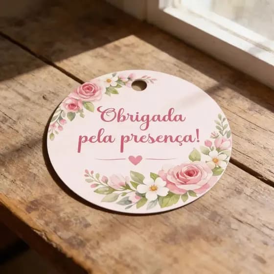 Tag Etiqueta Obrigada Pela Presença / Lembrancinha Casamento