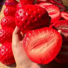 Brinquedo De Aperto De Morango NORMAN , Banana Simulado Elástico Macio Super Molhado , Aumento Lento
