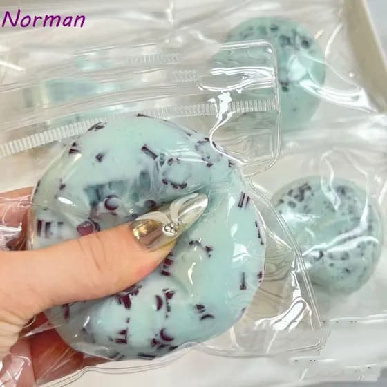 Brinquedo De Pitada NORMAN , Aperto De Sensação De Manteiga Fresca Bola Artesanal De Simulação Realista Fidget