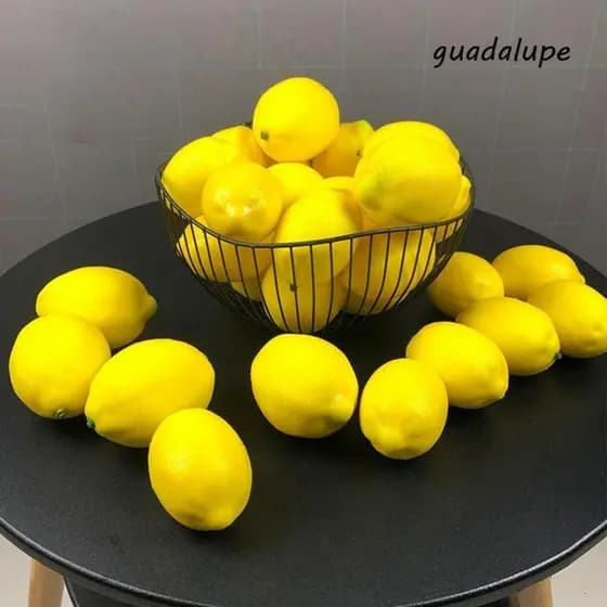 GUADALUPE Limãos Artificiais , Simulação De Frutas Falsas Realistas , Espuma Amarela Decorativa Casamento