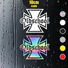 2x Adesivos Old School - para carros antigos e clássicos - Holográfico e várias cores  - 10x8cm cada