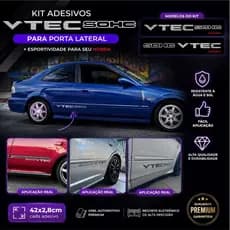 Adesivo VTEC SOHC - lado esquerdo ou direito - Adesivo porta lateral Honda
