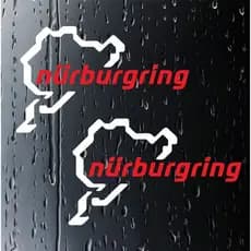 2x Adesivos Nurburgring Pista Corrida circuito Nurb Alemanha - 13x8cm cada