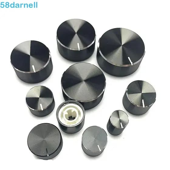 Botão Potenciômetro DARNELL Codificador De Metal Preto Áudio Cônico Rotativo De Controle De Volume Da Placa De Som