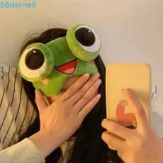 Máscara De Dormir De Sapo DARNELL , Capa De Olho Leve Com Bloqueio Ajustável De Pelúcia , Engraçada De Desenho Animado P