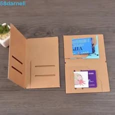 DARNELL Suporte De Arquivo Para Viajantes Midori Notebook Recargas Papel Kraft Diário De Viagem Porta-Cartões De Ingress