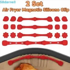 DARNELL 2 Conjuntos De Clipe De Silicone Para Fritadeira De Ar , Fivela Resistente Ao Calor E Sem Arranhões , Removível