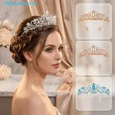 Coroa De Strass HUMBERTO , Tiara De Cristal Brilhante De Luxo , Elegante Com Pente , Vintage , Headpiece De Noiva , Conc