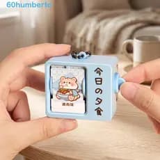HUMBERTO Mini Flip Book Animação Chaveiro , Pingente De Desenho De Portátil De Plástico , Decorações De Mochila